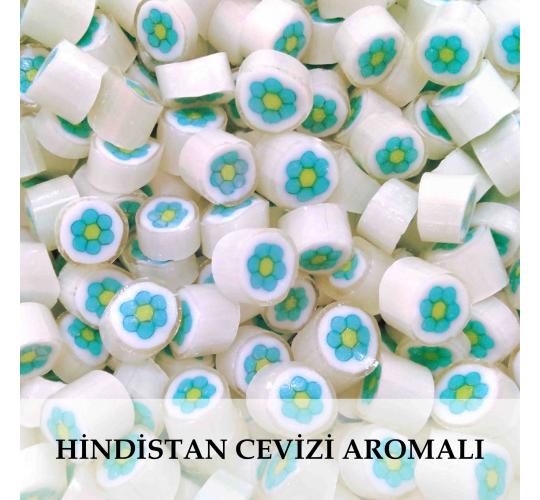 ÇİÇEK DESENLİ AKİDE ŞEKERİ - MAVİ - 250 GR